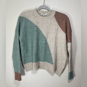Madewell Wool/ Camel Hair Blend Cedarbrook Pullover Sweater in Colorblock